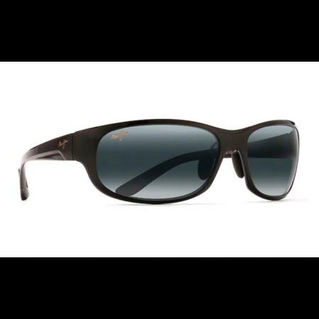 Maui Jim Polarised Sunglasses Twin Falls Gloss Black Fade - Neutral Grey