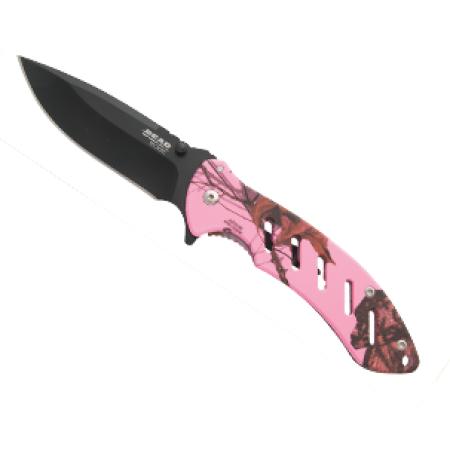 Bear Edge Risk Pink Folding Knife 