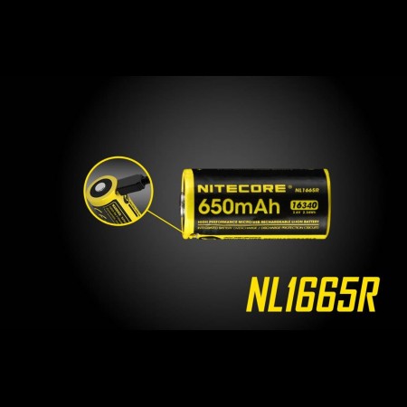  Nitecore NL1665R 650mAh battery