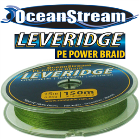 OceanStream Leveridge Braid Spool 150 Mtr 8lb 