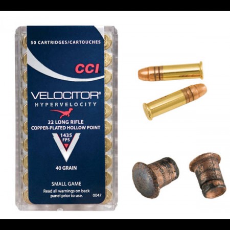 CCI Velocitor .22LR Copper Plated Hollow Point 21g (1435FPS)