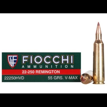 Fiocchi 22-250 Rem 55gr V-Max 20pk