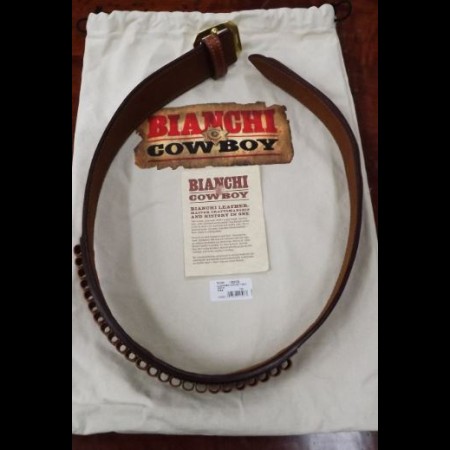 Bianchi Cowboy California Outlaw Leather Belt Tan
