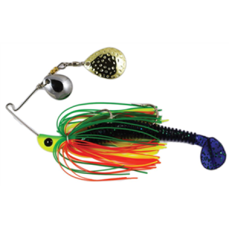 Jazlures Double Colarado Spinner Bait with Soft Tail 3/8oz #3