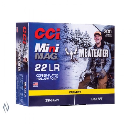 22LR - CCI Mini Mag Meat Eater HP 1260fps (36 grain) 300rd