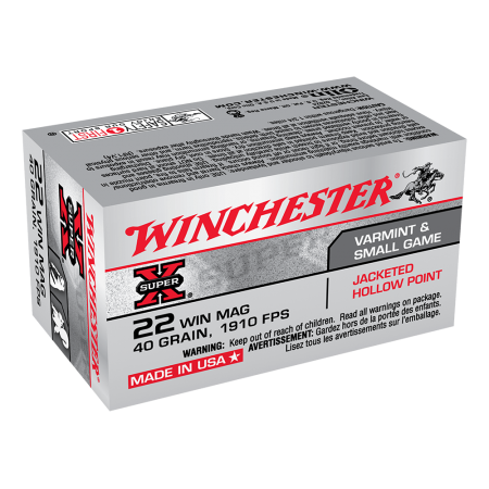 22 WMR - Winchester Super X JHP (40 Grain) 50pk