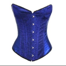 Blue Sparkly Overbust Corset