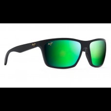 Maui Jim Polarised Sunglasses Makoa Matte Black - Maui Green